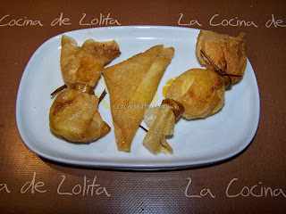 Saquitos de Manzana y queso de cabra