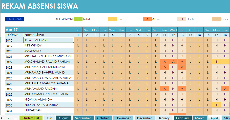 Download Aplikasi Absensi Siswa Gratis Catatan Harian