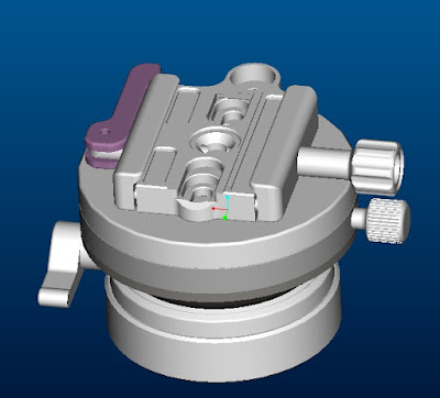 Sunwayfoto DYH-90R Leveling Base w/ Removable Duo Clamp prototype drawing