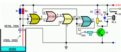 Automatic Water Pump Controller Circuit Diagram