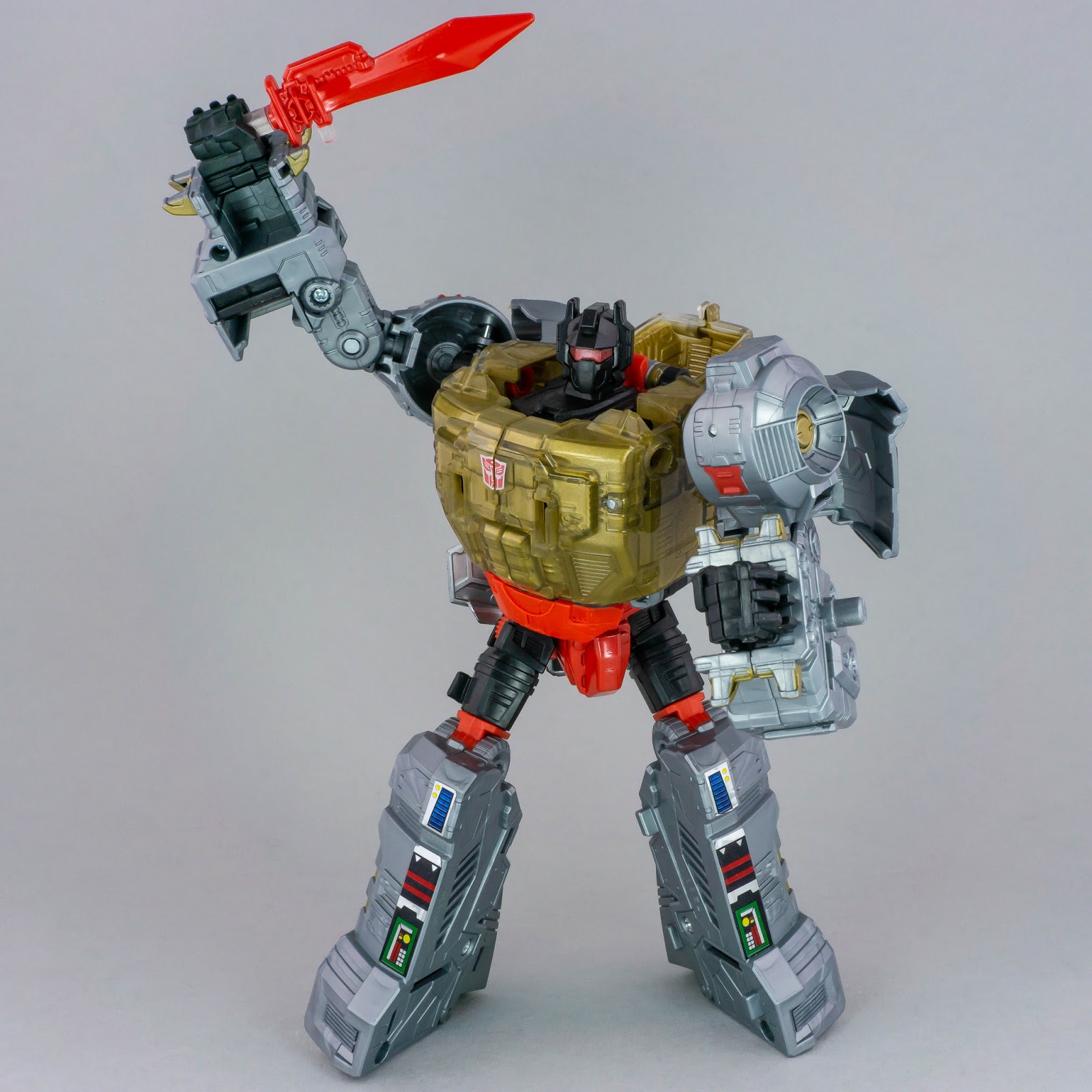 Transformers Power of the Primes Grimlock robot mode posed with sword 3