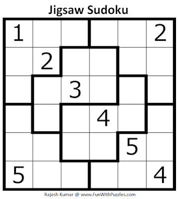 Jigsaw Sudoku Puzzle (Mini Sudoku Series #110)