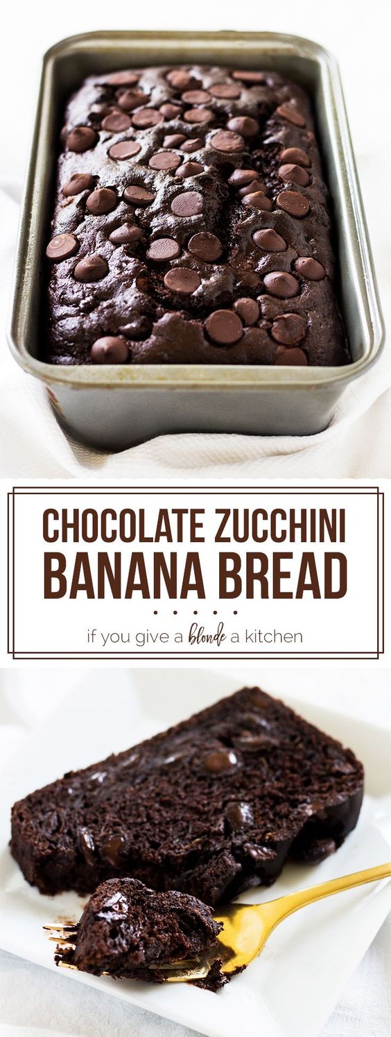 Chocolate Zucchini Banana Bread