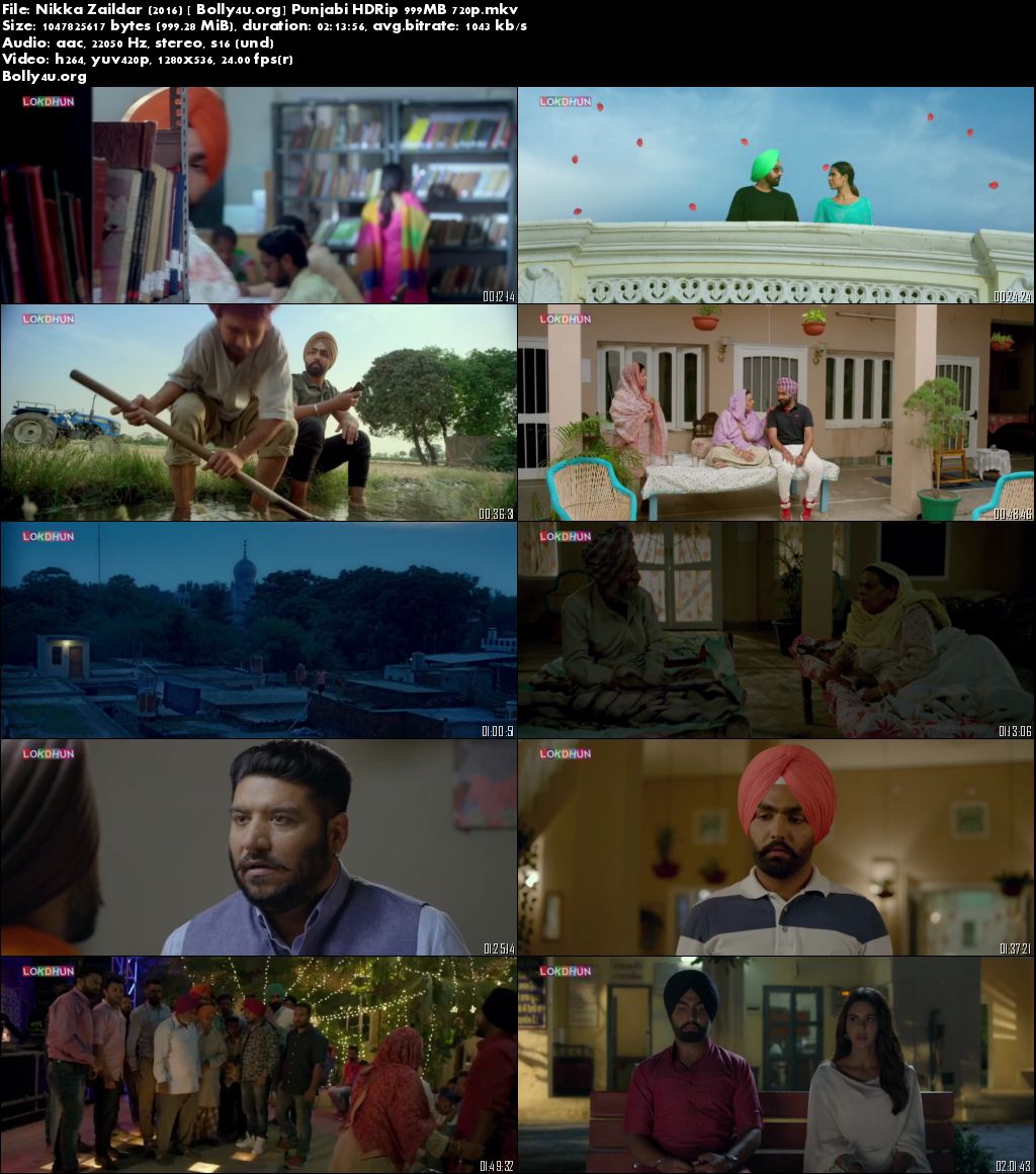 Nikka Zaildar 2016 HDRip 350Mb Punjabi Movie 480p Download