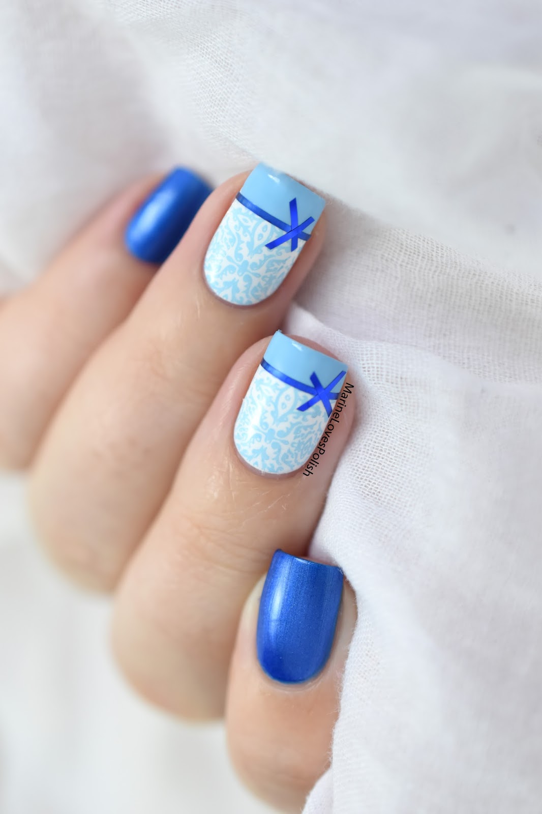 Christmas Wrapping Paper Nail Art [VIDEO TUTORIAL] - Marine Loves Polish and More