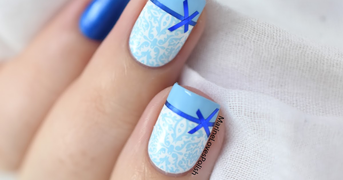 christmas wrapping paper nail art