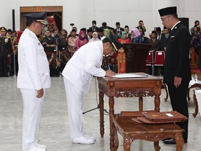 Mang Oded dan Kang Yana Resmi Pimpin Kota Bandung 2018 - 2023