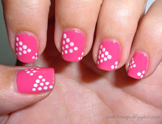 rubibeauty diseños dibujos variados uñas sencillos faciles puntos dots dotting tool DIY pink rosa