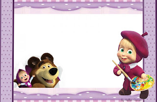 Kit de Masha y el Oso para Imprimir Gratis. Para hacer invitaciones, tarjetas, marcos de fotos o etiquetas, para imprimir gratis de Masha y el Oso.
