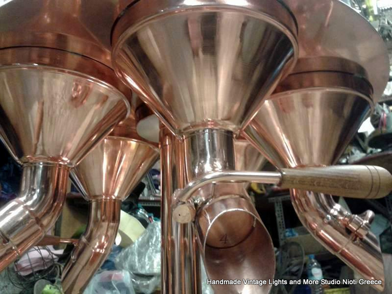 STUDIO NIOTIS Vintage Copper Rotating Coffee Bean Dispenser by Studionioti