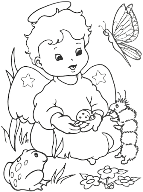 Kids Page: Angel Coloring Pages