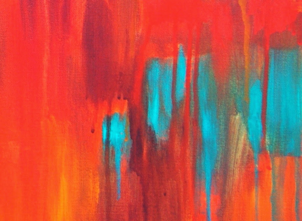 Colorful Southwestern Art Abstract Painting in Southwest Colors by Theresa Paden