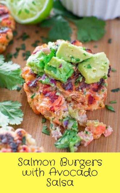 Salmon Burgers with Avocado Salsa | Recipes Cravings