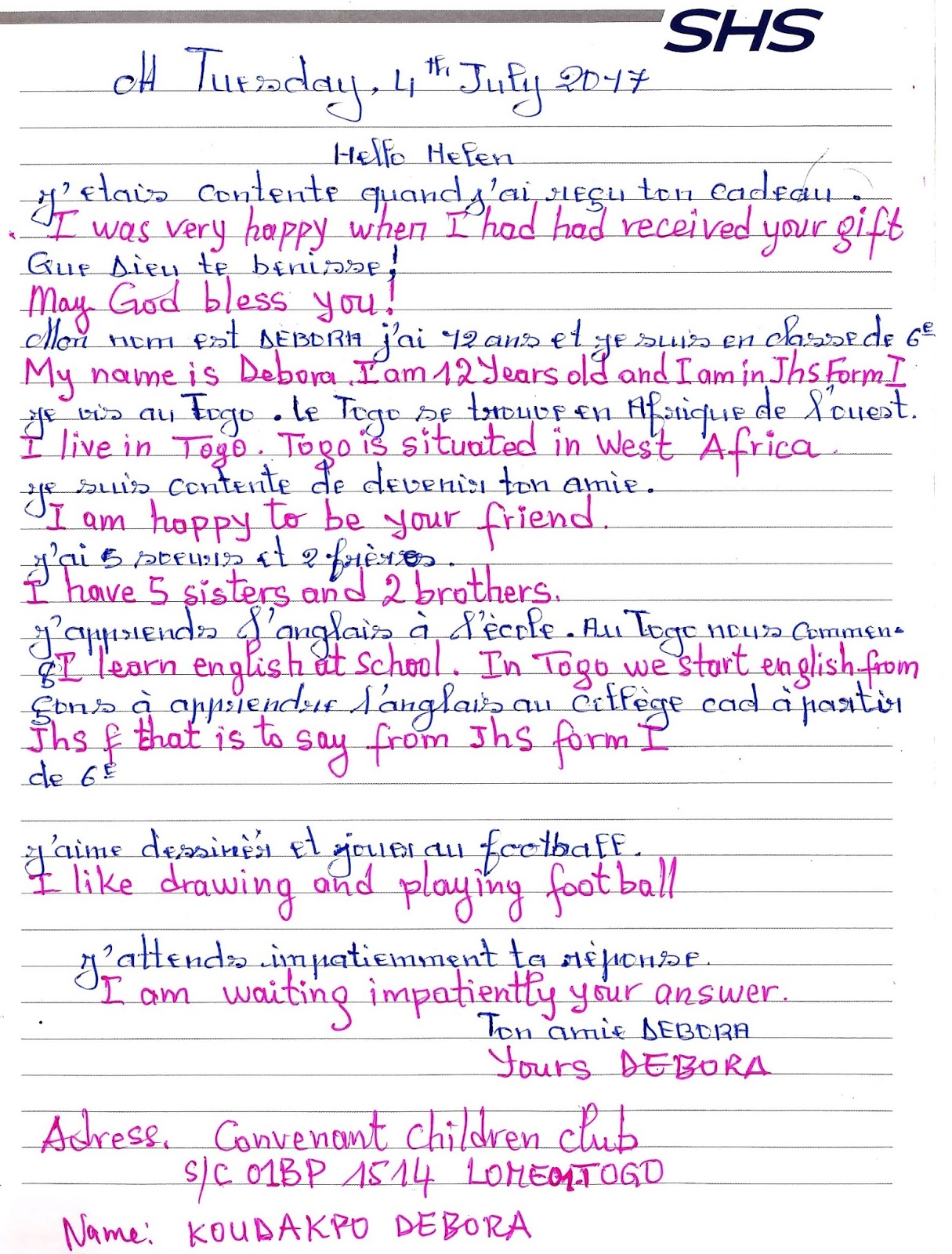 First Presbyterian Church Of Grove City Operation Christmas Child Shoebox Ministry Operation Child Letter Template