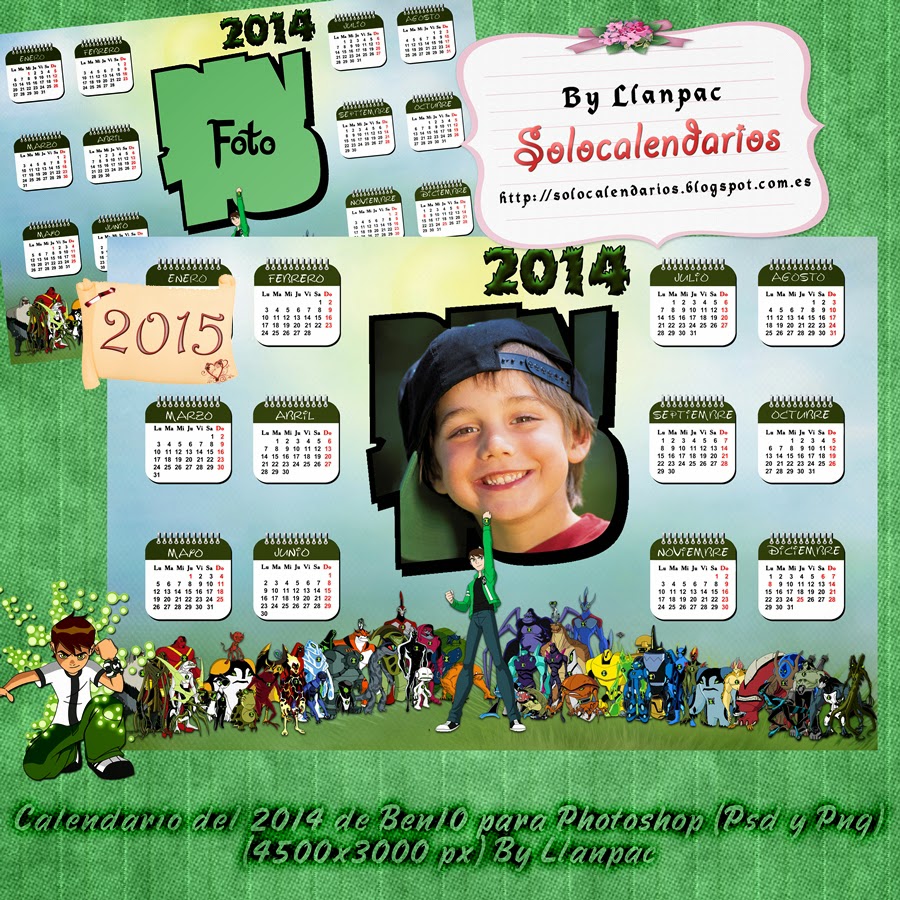 Calendario Ben 10 para imprimir: ¡Diviértete todo el año con tus personajes favoritos!