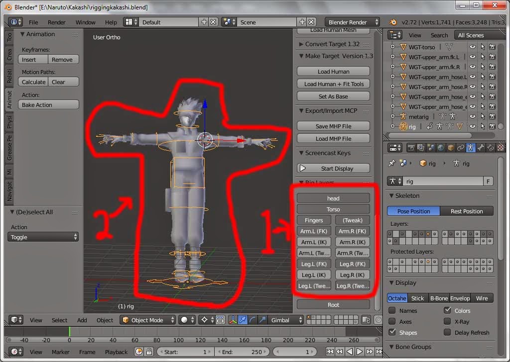 tutorial blender rigging karakter dan membuat berjalan diary alerga