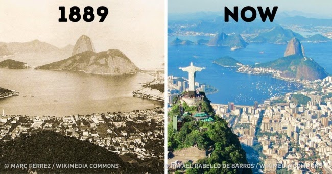 Famous Cities Then and Now Photos