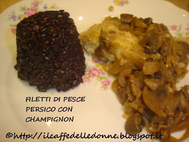 filetti di pesce persico con champignon