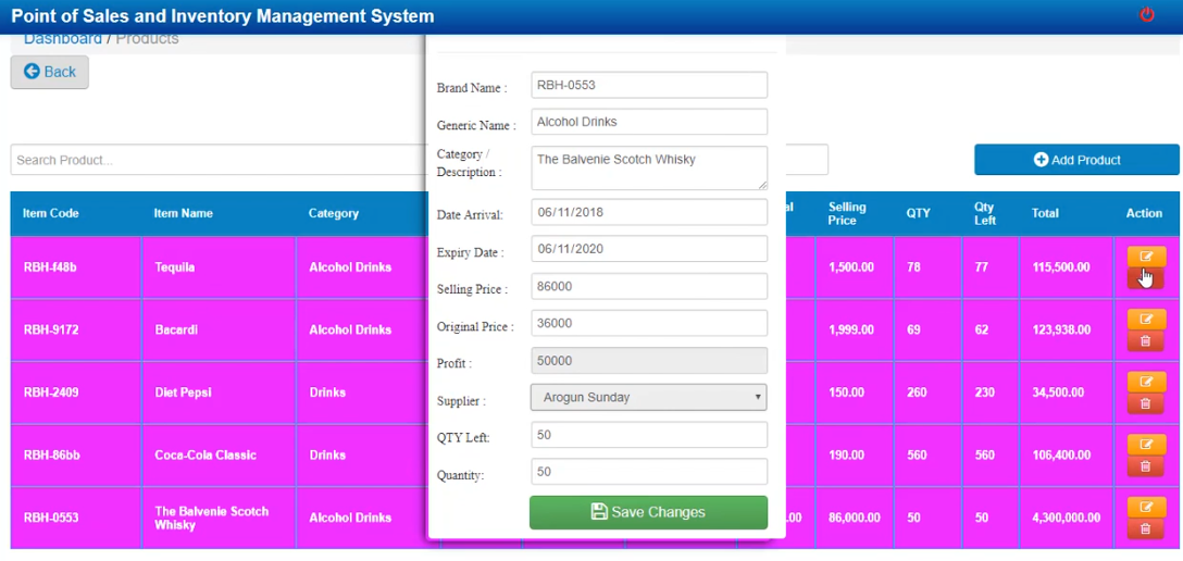 Point Of Sale Inventory system In PHP Complete Project With Database