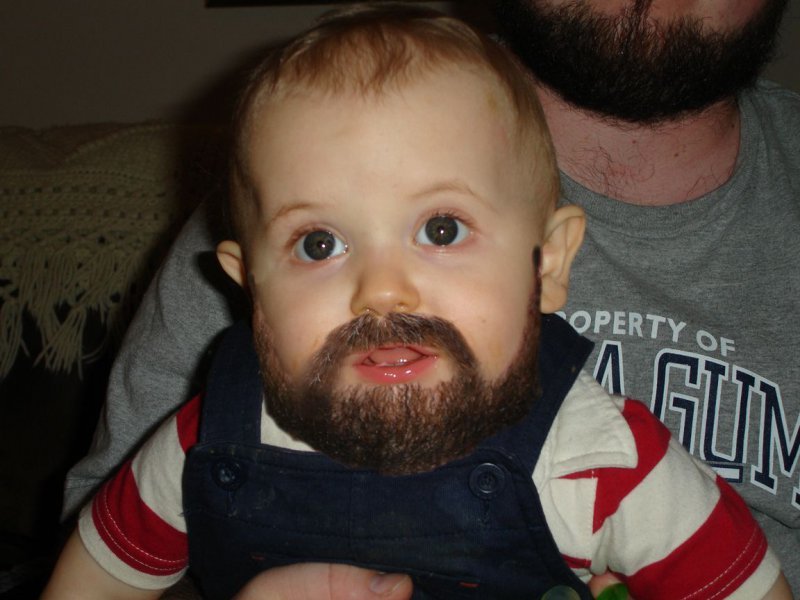 Fun And Entertainment: Funny Babies With Funny Beards (8 Images)