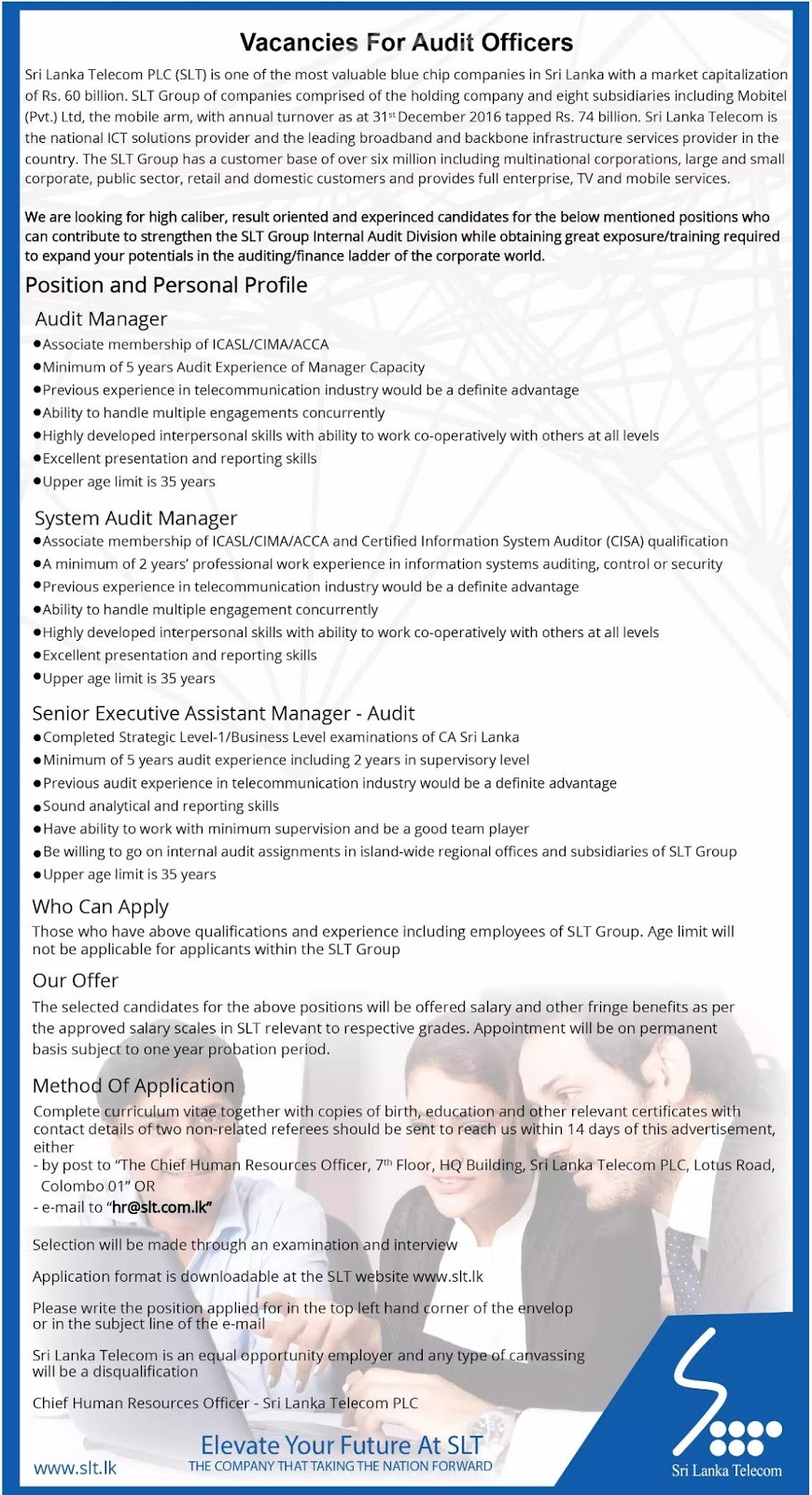 Sri Lanka Telecom Audit Vacancies Government Jobs Government Sri Lanka Telecom Audit Vacancies Government Jobs Government