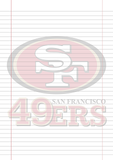 Folha Papel Pautado San Francisco 49ers PDF para imprimir na folha A4 Folha Papel Pautado San Francisco 49ers PDF para imprimir na folha A4