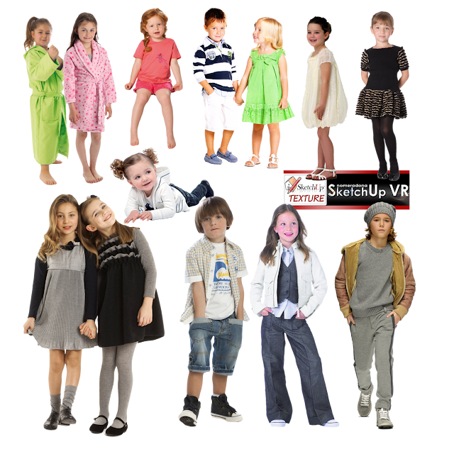 SKETCHUP TEXTURE: CHILDREN CUT OUT - PNG RESOURCES