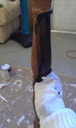 paint spindles rest spindle painted easily brush project way thriftytreasures stair thrifty treasures chairs easier marks won those since around