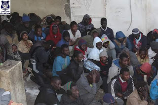 Photos: Libya Police arrest 186 illegal African migrants including Nigerians waiting to be smuggled to Europe