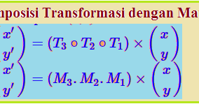 Komposisi Transformasi Dengan Matriks Konsep Matematika Koma