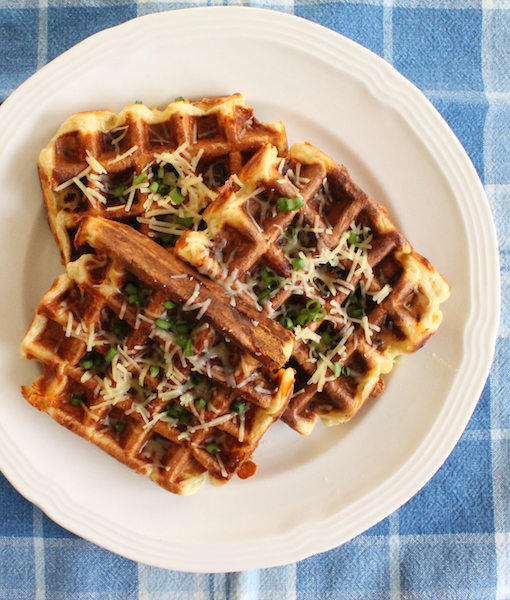 Food Lust People Love Cauliflower Cheese Waffles WaffleWeek2015