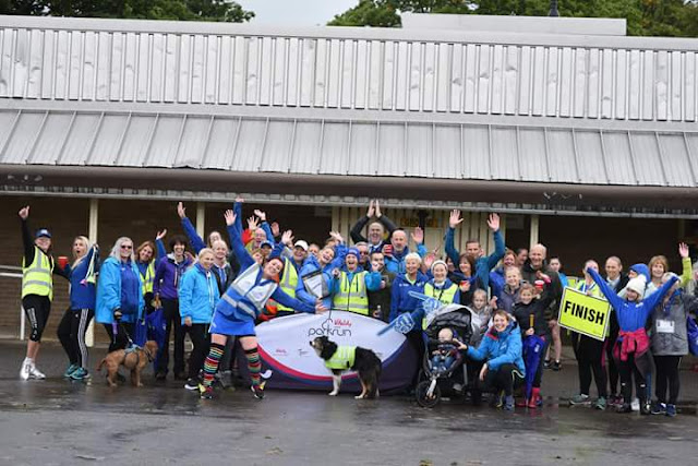 The One Time I Was A Run Director At Parkrun - group photo of Blackburn Road Runners as volunteers at Hyndburn parkrun