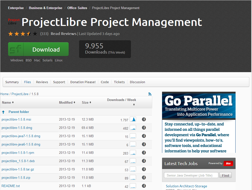 Canal ProjectLibre: Lançamento da versão ProjectLibre 1.5.8
