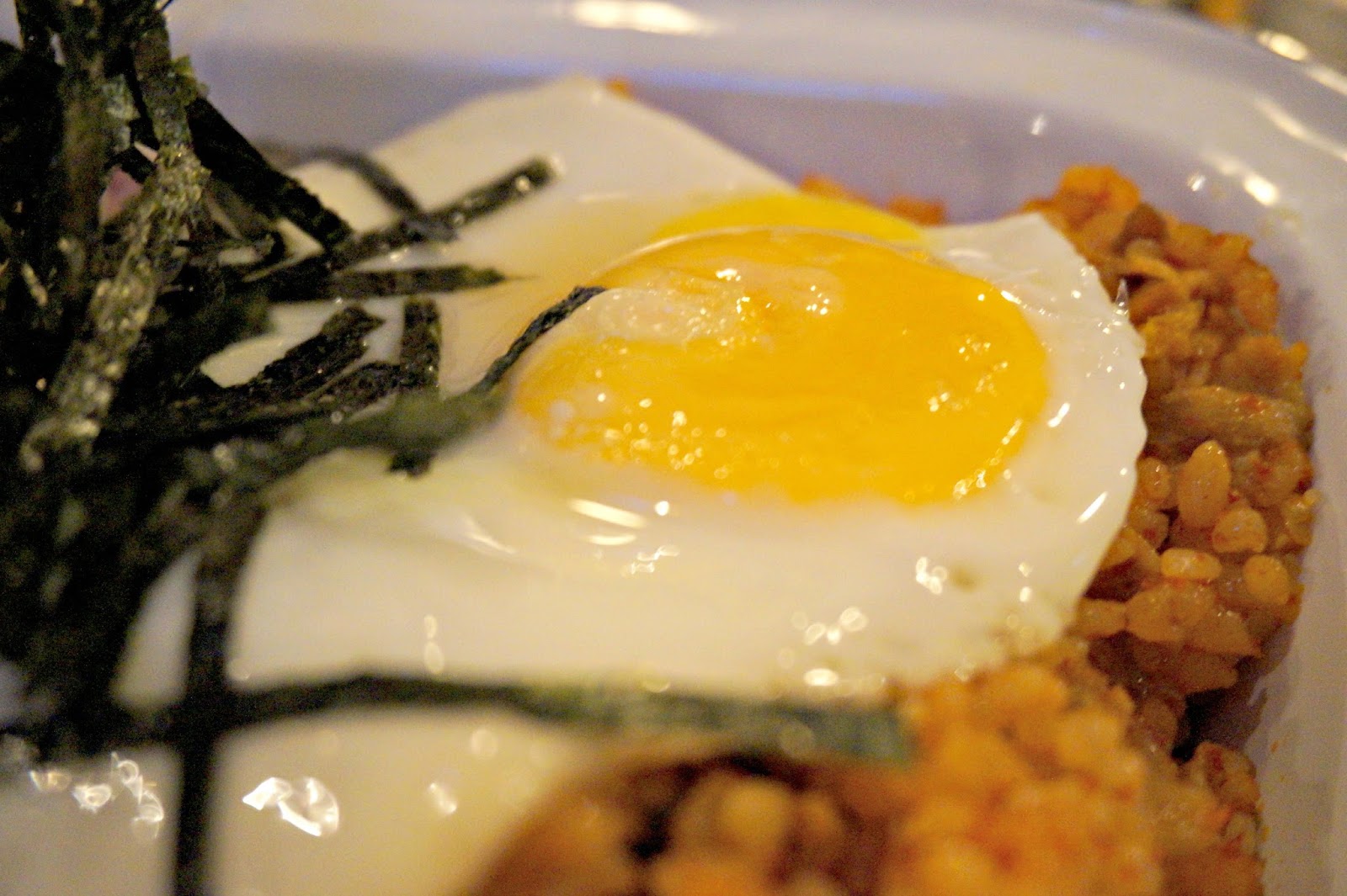 close up of egg yolk