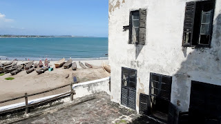 Waking up in the morning with a cup of coffe right from the Elmina Castle