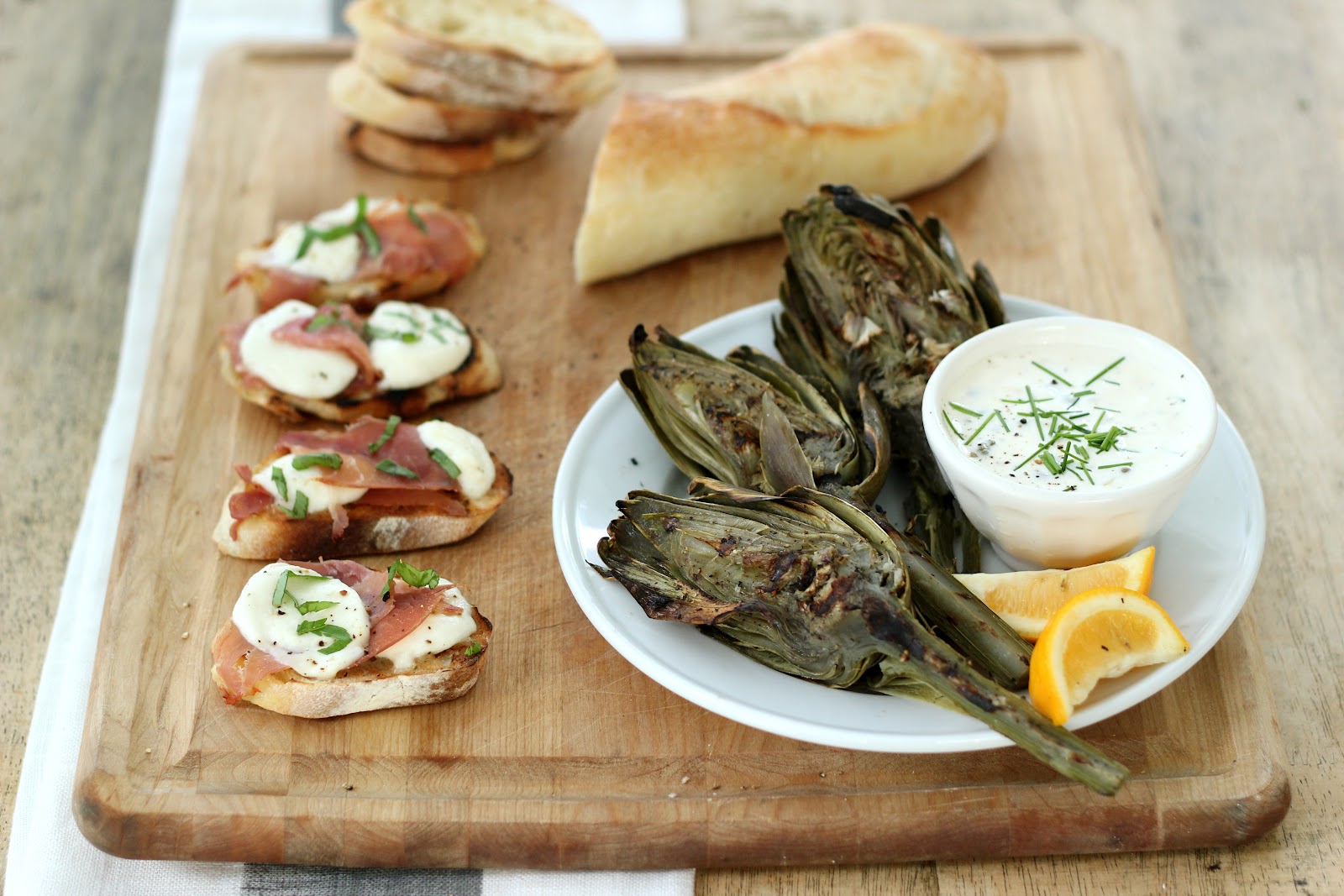 Jenny Steffens Hobick Grilled Artichokes with Lemon Garlic Caper Aioli