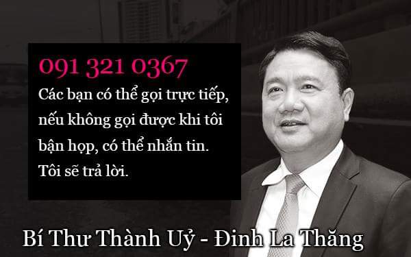 Số dien thoai cua bo truong Thang