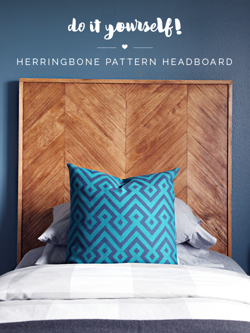 Diy Herringbone Pattern Headboard, Diy Pine Wood Headboard