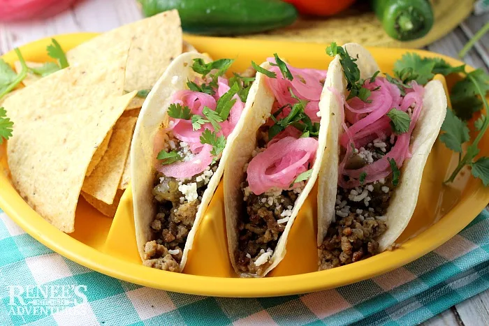 Ground Pork Carnitas Tacos | Renee's Kitchen Adventures