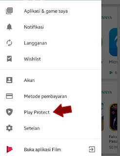 Buka google play protect