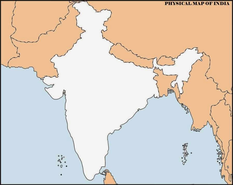 Blank Physical Map Of South Asia Blank Physical Map Of South Asia
