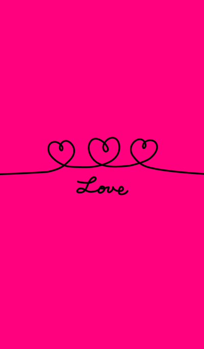 Heart heart heart Love-Vivid pink-joc
