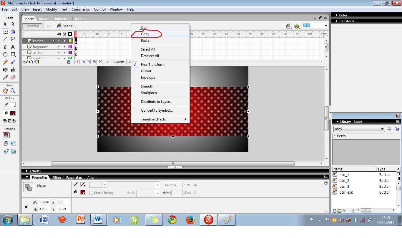 Index editor. Index editor
