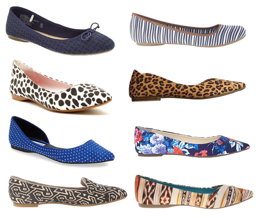 patterned flats womens