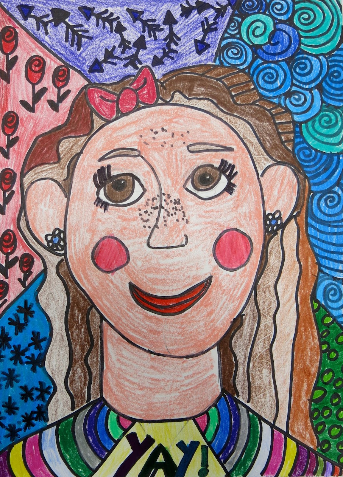 Cassie Stephens: In the Art Room: Romero Britto Inspired Selfies by Fourth