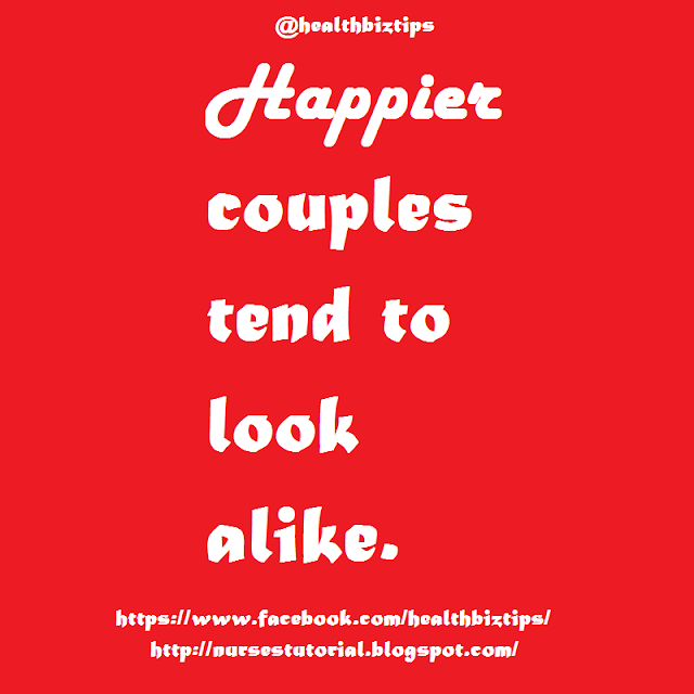 Happier couples tend to look alike.