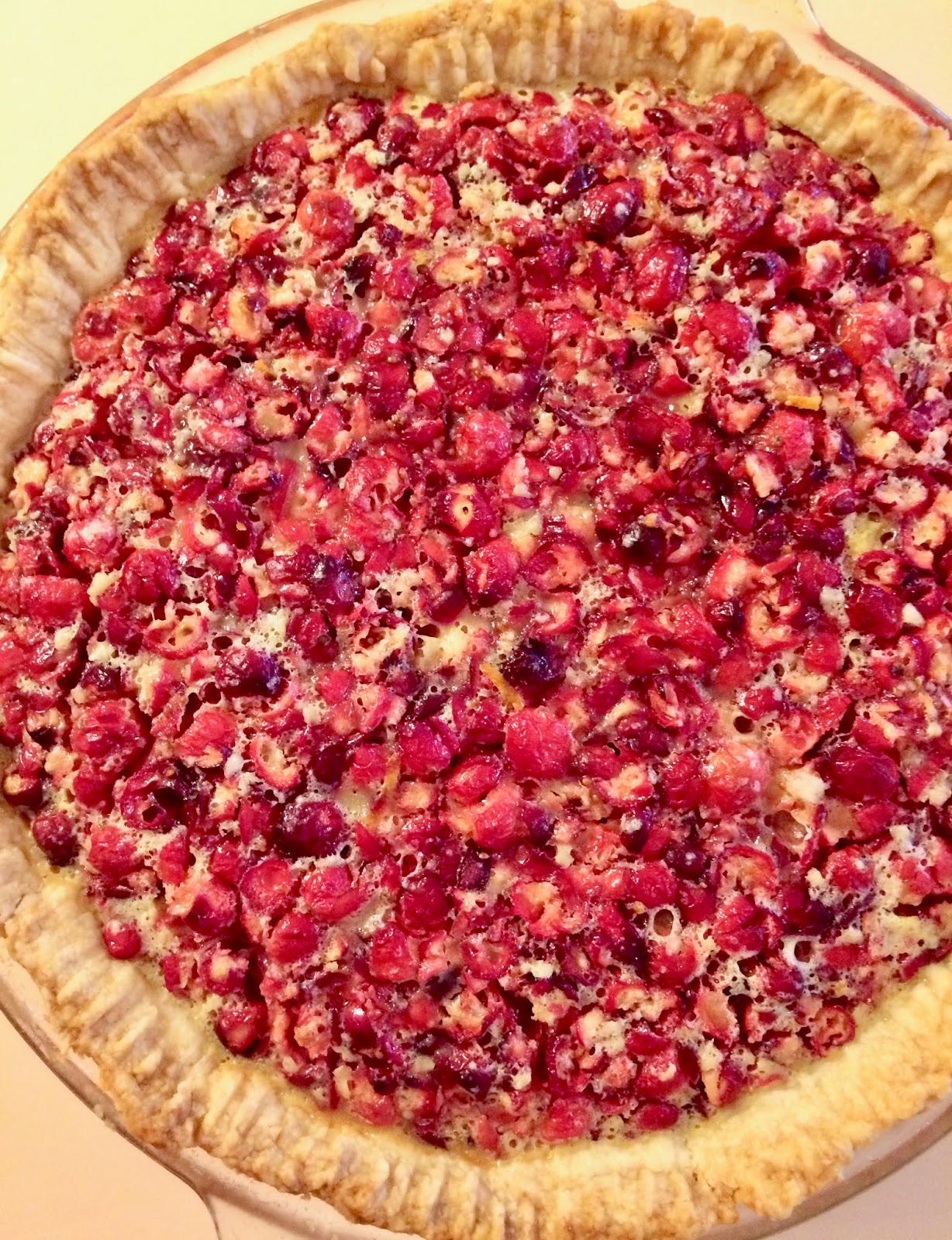 Savory Moments: Cranberry custard pie