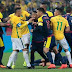 Rio 2016: le mauvais geste de Neymar qui provoque une bagarre générale (Vidéos)