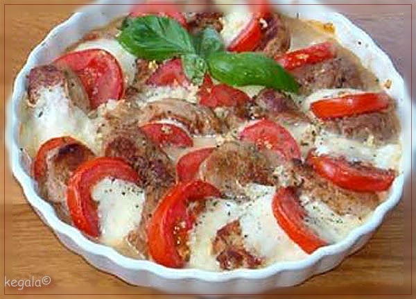 Kk = Kegala kocht: Tomaten-Mozzarella-Gratin mit Schweinefilet