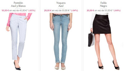 Ejemplos de pantalones y faldas que tienes disponible en esta oferta pantalones faldas